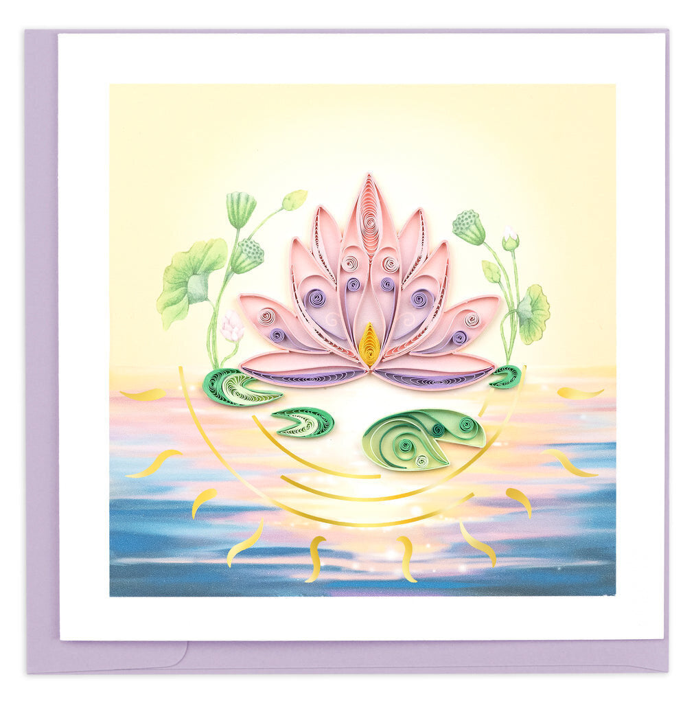 Special Edition Lotus Flower Quilling Card BL1350