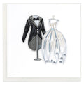 Wedding Tux & Gown Quilling Card LV283