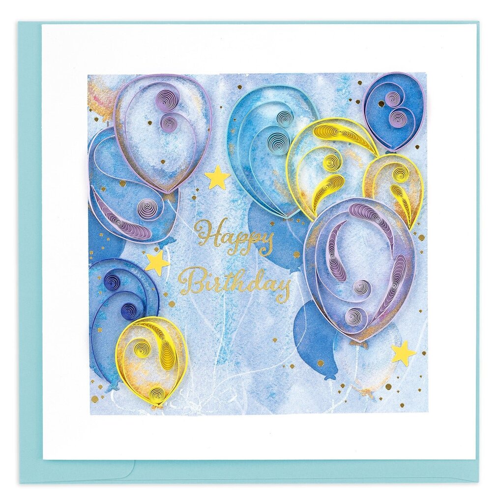 Balloons & Stars Quilling Card BD100