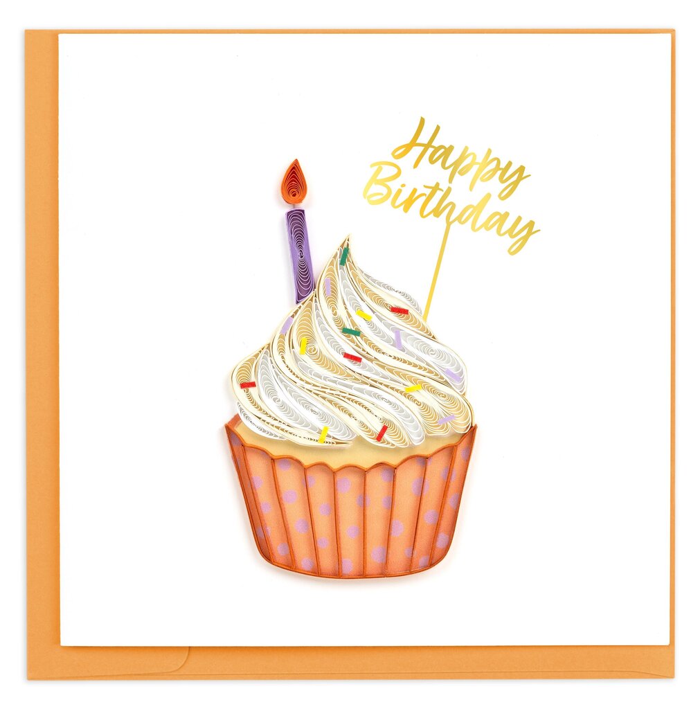 Polka Dot Cupcake Quilling Card BD198