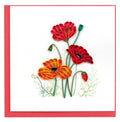 Red & Orange Poppies Quilling Card BL1416