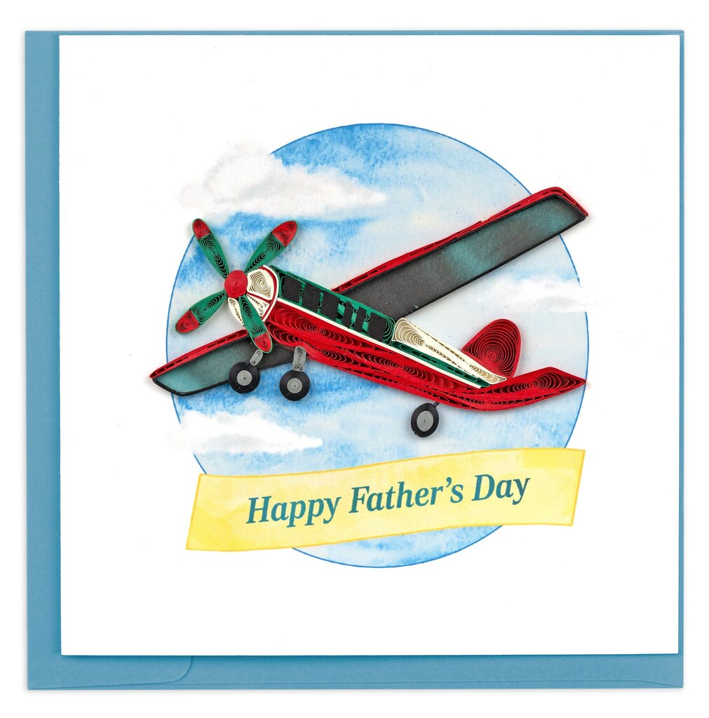 Father's Day Vintage Airplane Quilling Card SO760