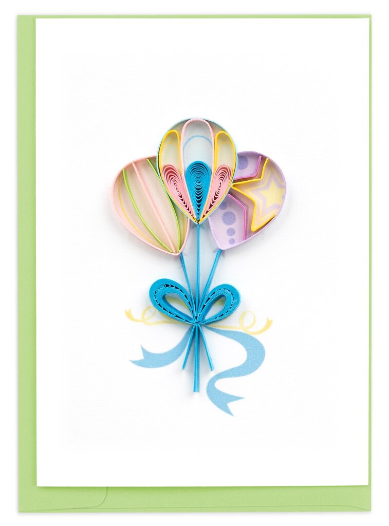 Colorful Balloons Gift Enclosure Quilling Card GE585