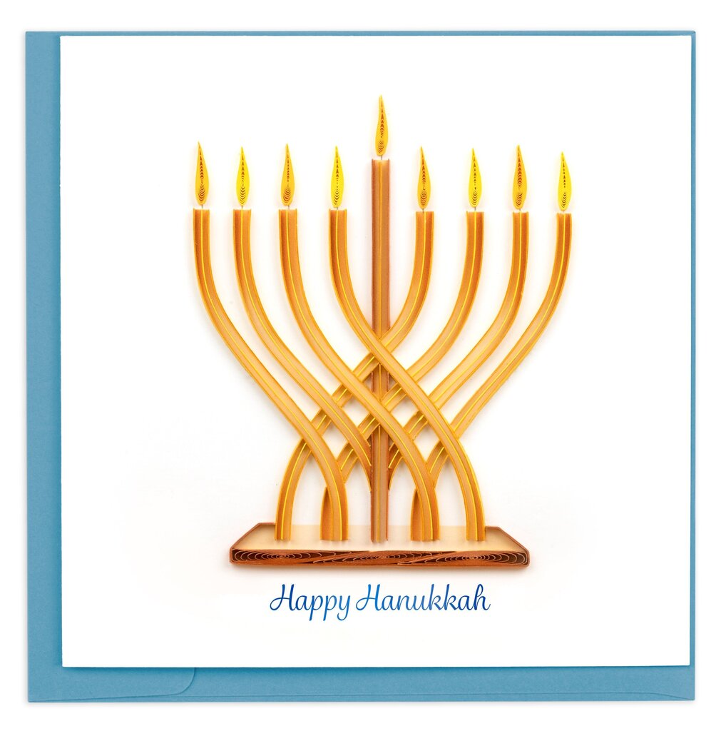 Modern Menorah Quilling Card HD6029