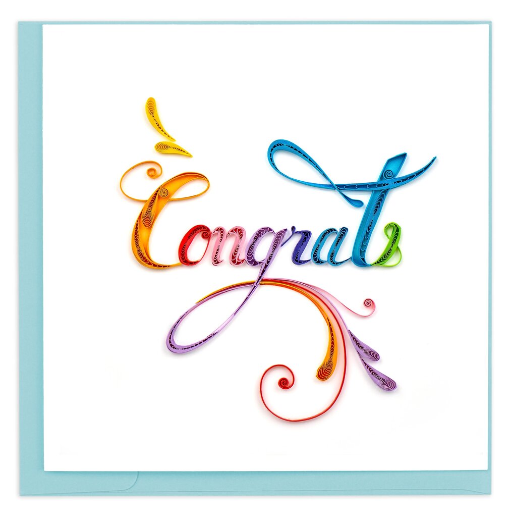 Rainbow Congrats Quilling Card CG822