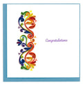 Rainbow Swirl Congratulations Quilling Card LV277