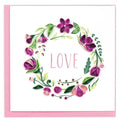 LOVE Floral Wreath Quilling Card LV268