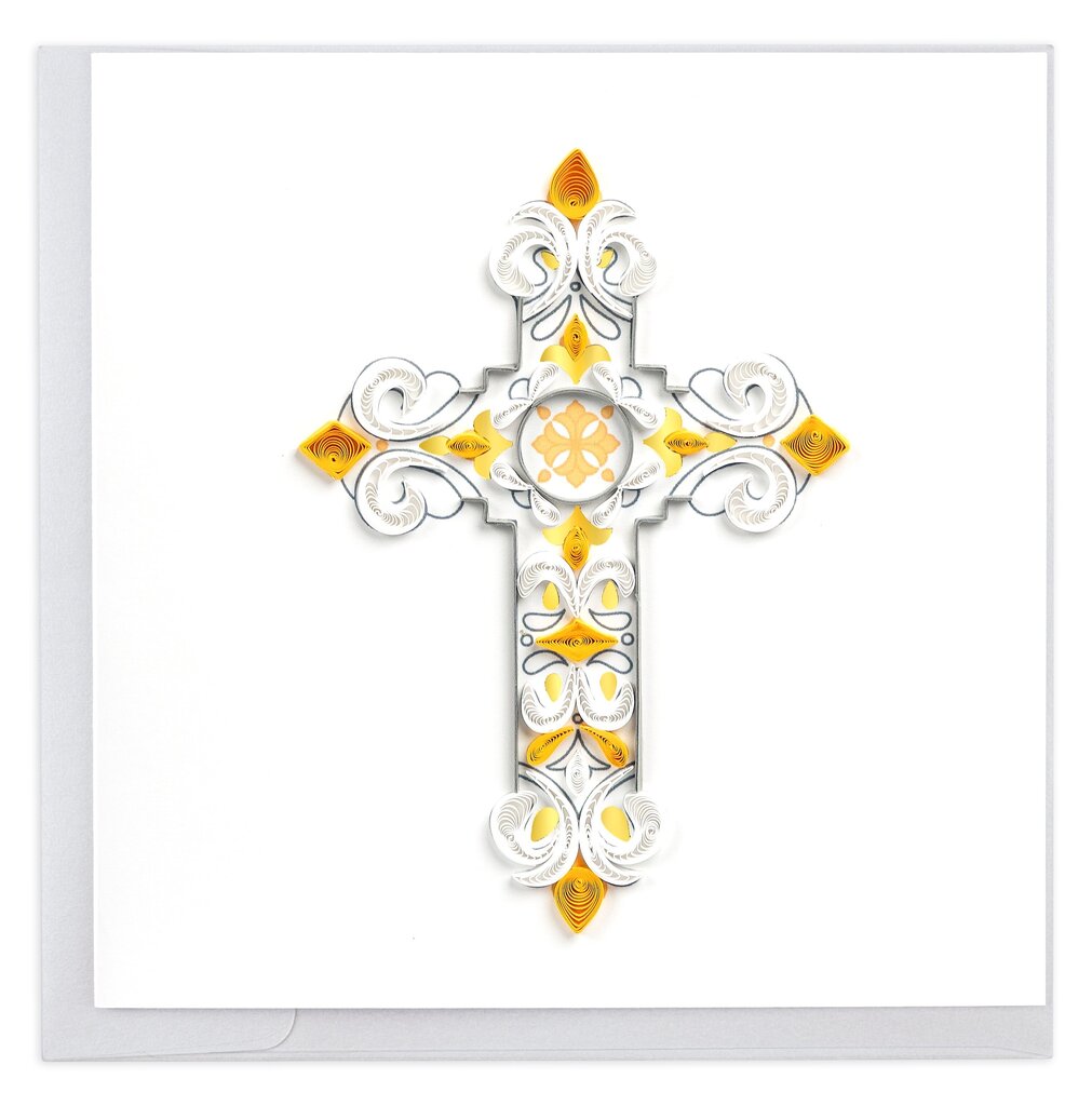 Ornate Cross Quilling Card SO759