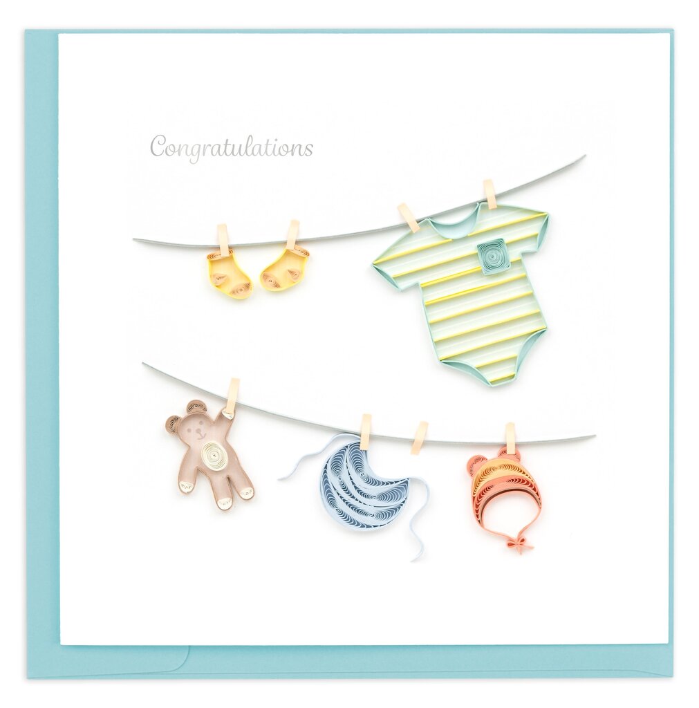 Baby Clothesline Quilling Card CG829