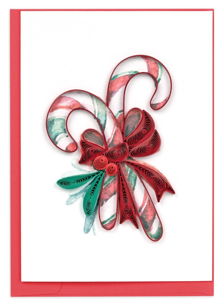 Candy Canes Gift Enclosure Quilling Card GE5003