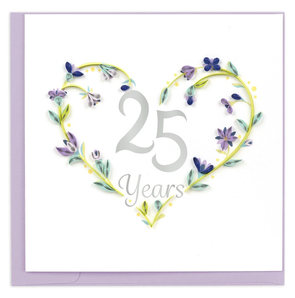 25th Wedding Anniversary Quilling Card LV270