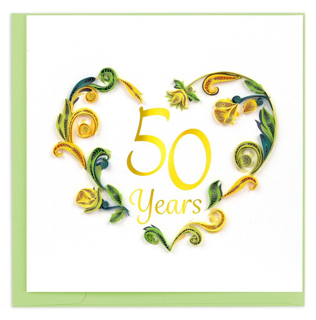 50th Wedding Anniversary Quilling Card LV271