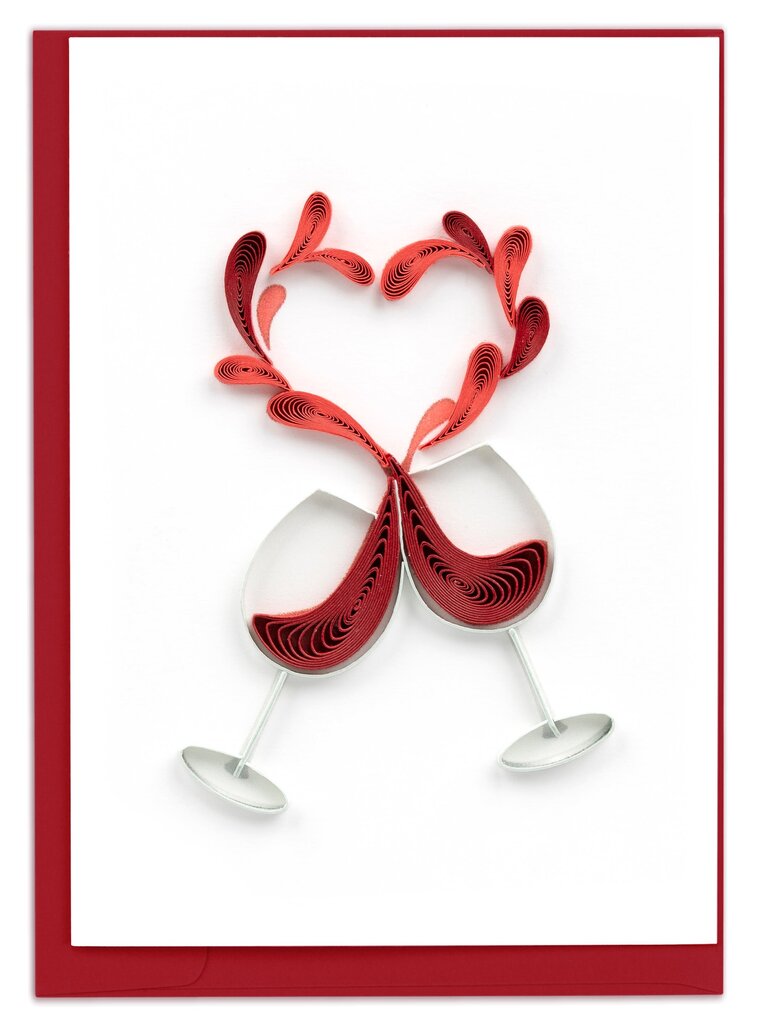 Toast to Love Gift Enclosure Quilling Card GE589