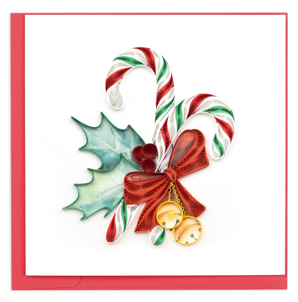 Candy Canes Quilling Card HD6019