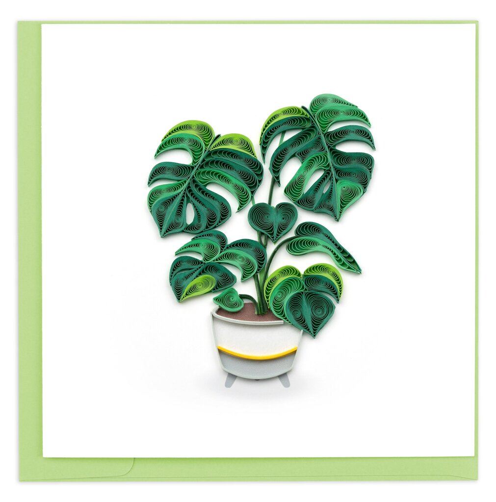 Monstera Quilling Card BL1396