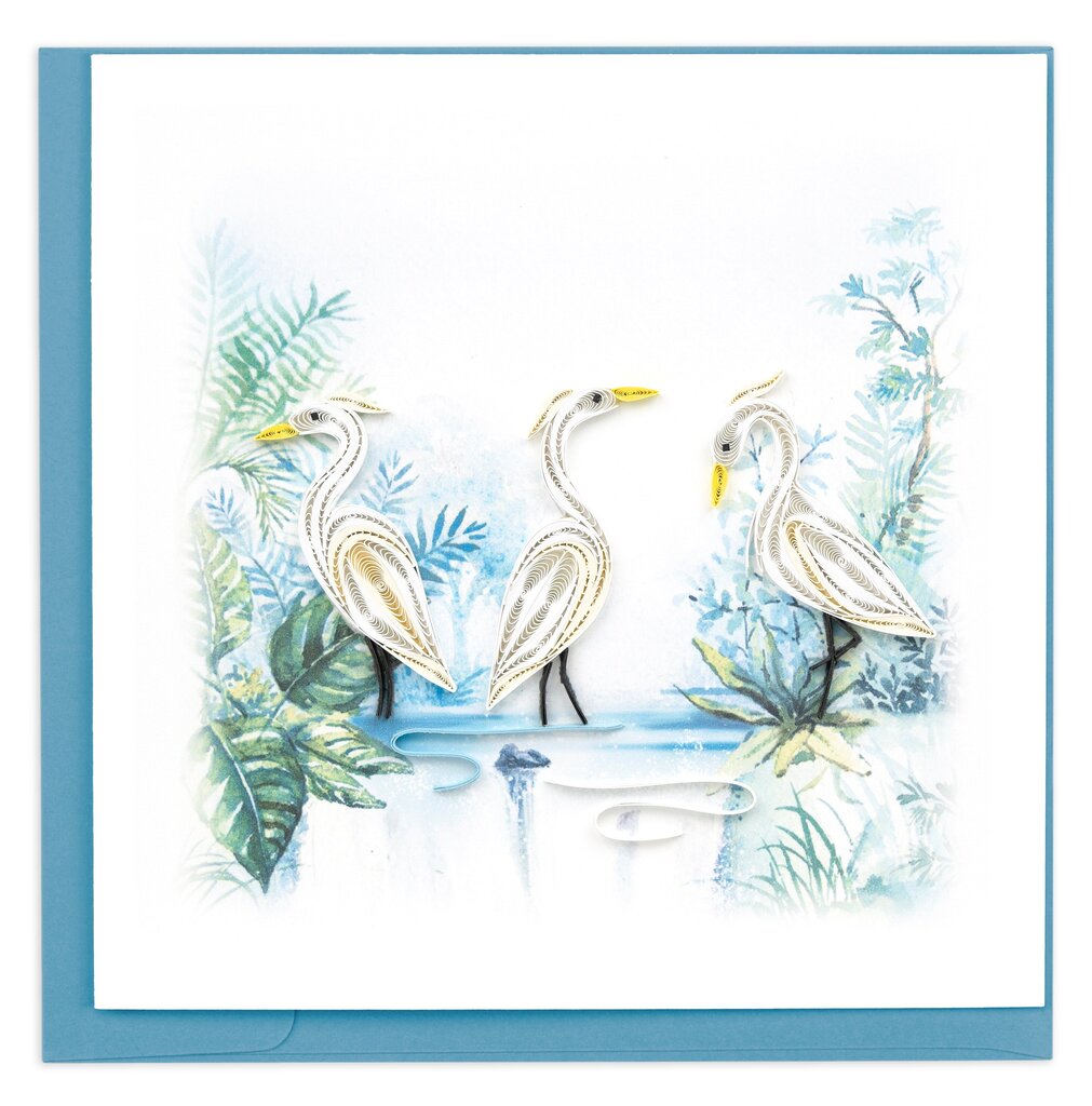 Three Herons Quilling Card BL1363