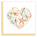 Seashell Heart Quilling Card BL1366