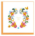 Thank You Flower Wreath Quilling Card TY007