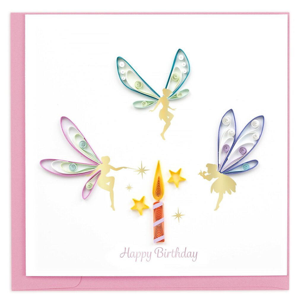 Birthday Fairies Quilling Card BD180
