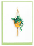 Pothos Macrame Hanger Gift Enclosure Quilling Card GE581