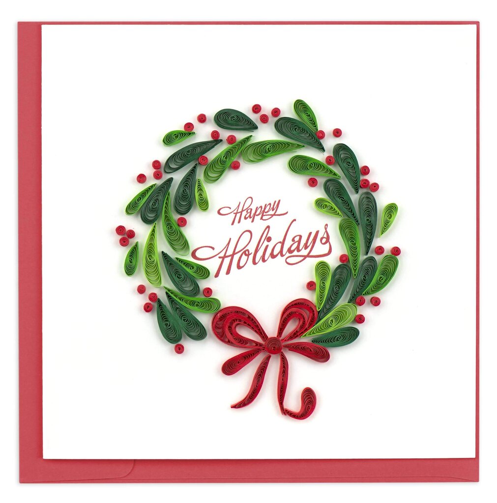 Holiday Wreath Quilling Card HD601