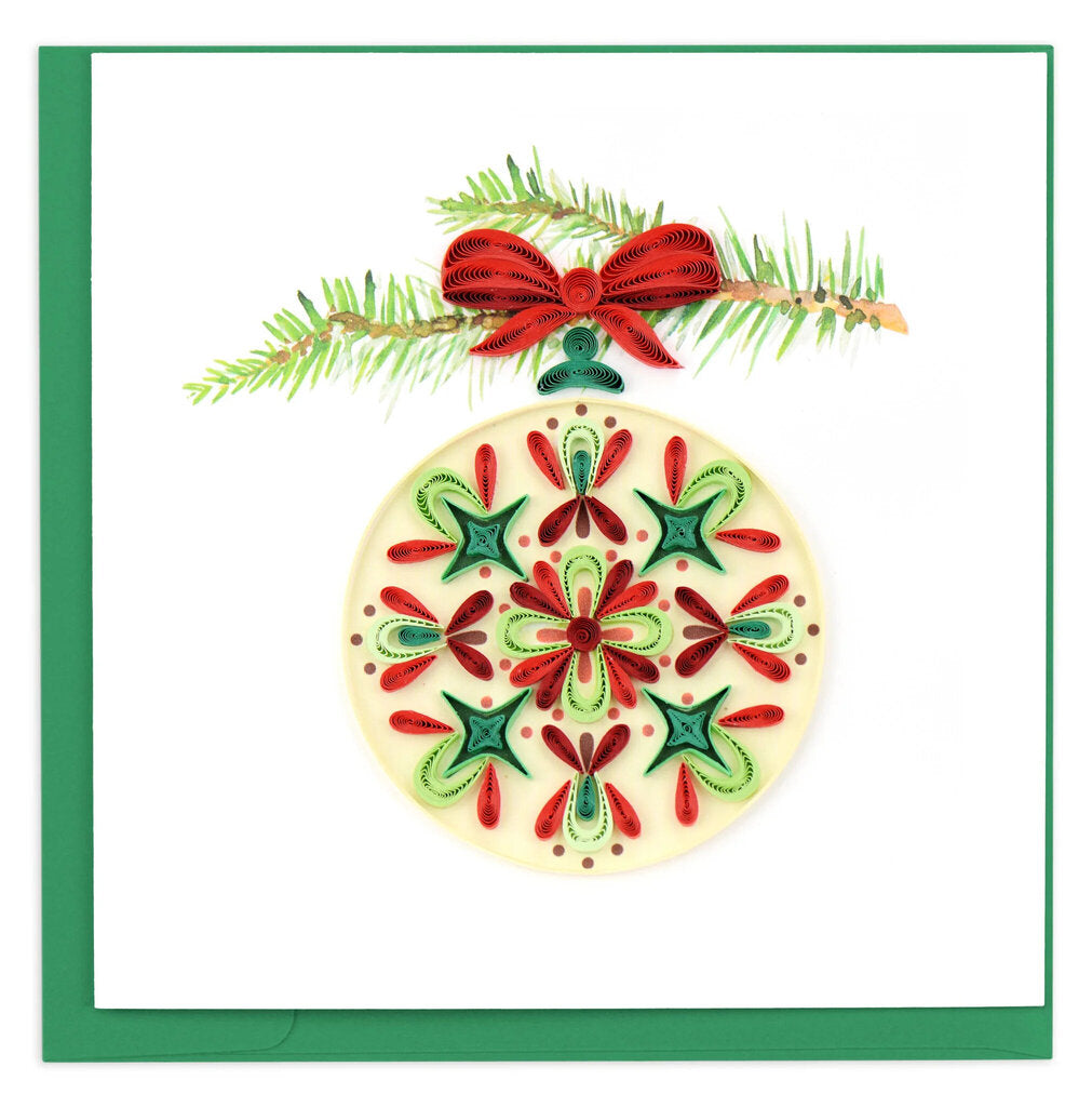 Traditional Ornament Quilling Card HD684