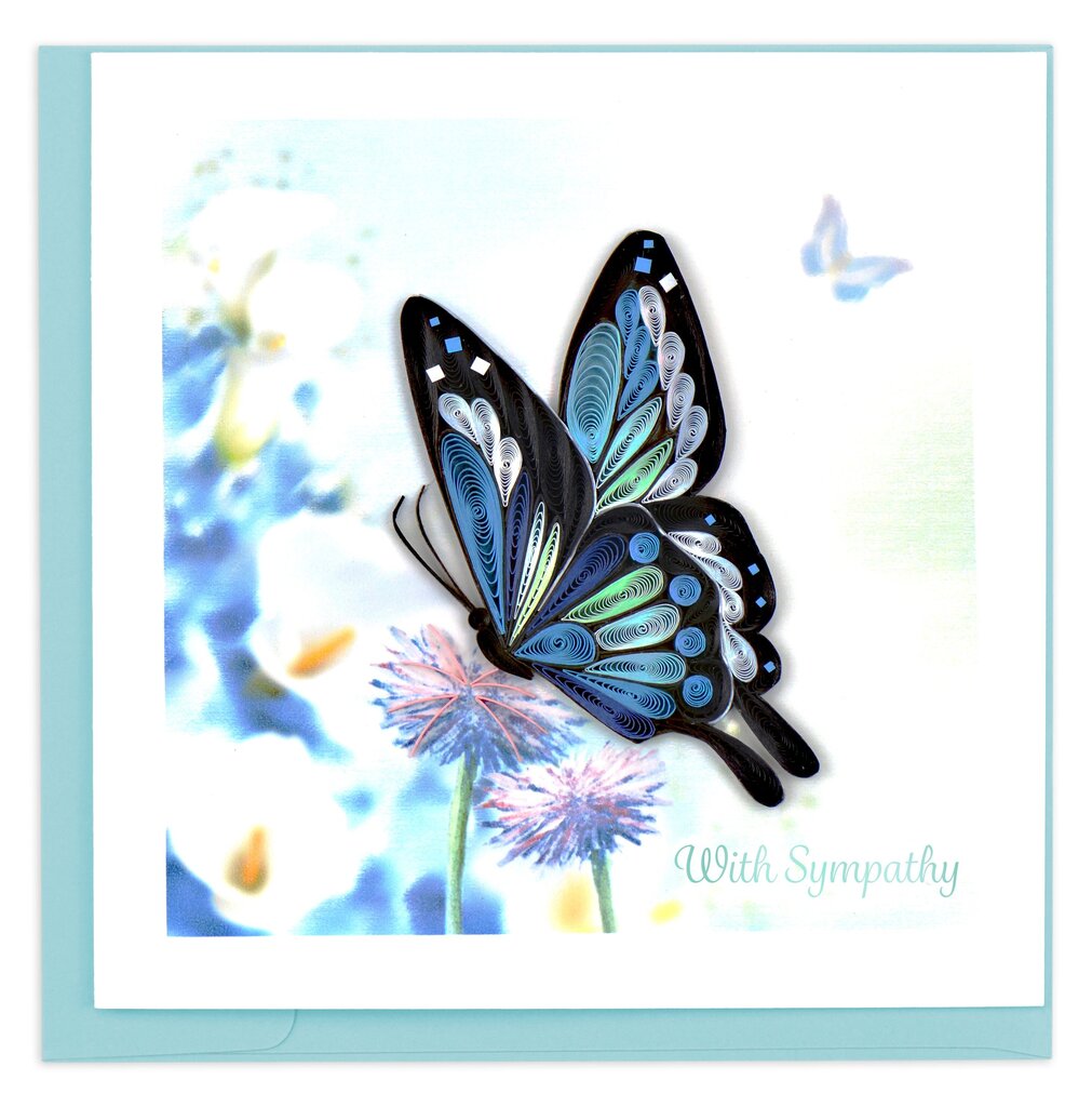 Sympathy Butterfly Quilling Card SO735