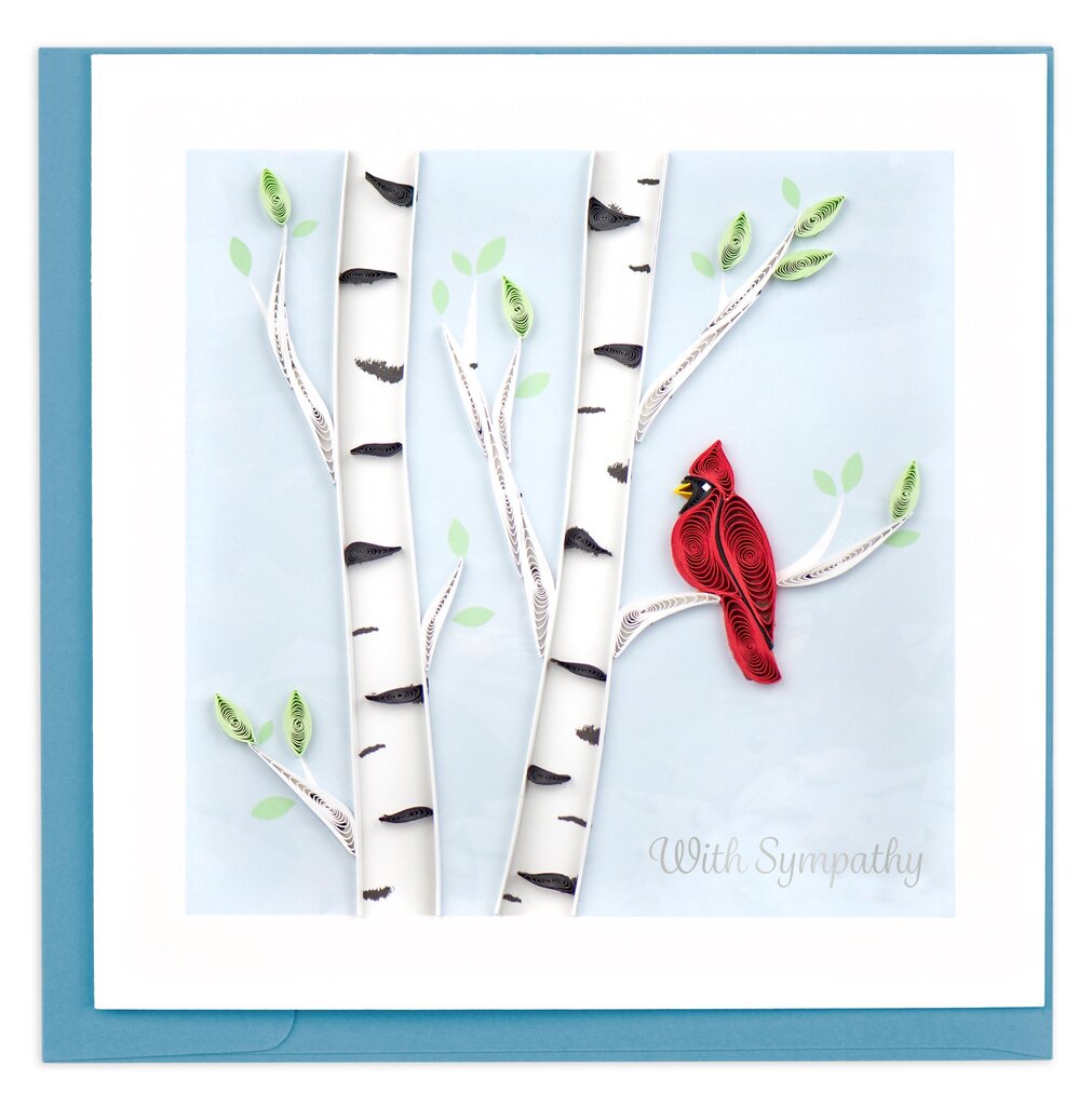 Cardinal Sympathy Quilling Card SO749