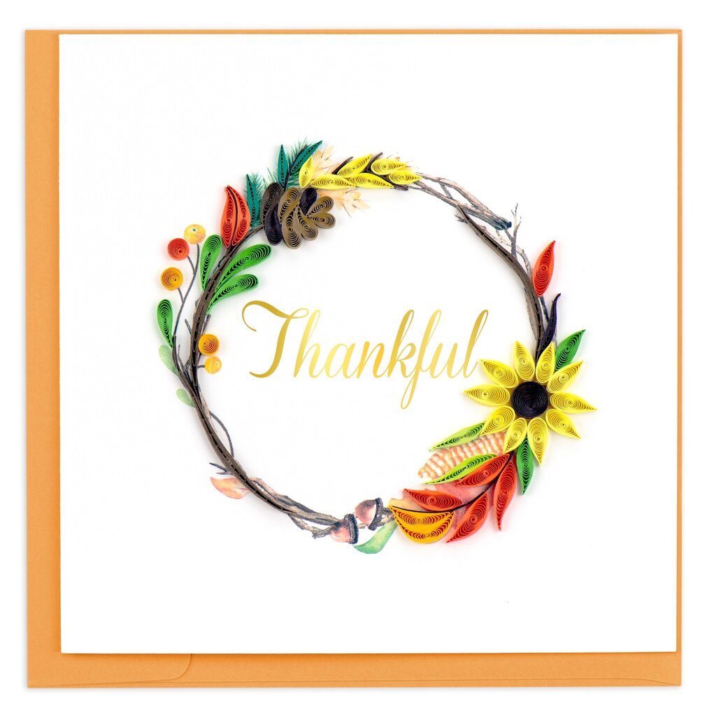 Thankful Wreath Quilling Card HD667