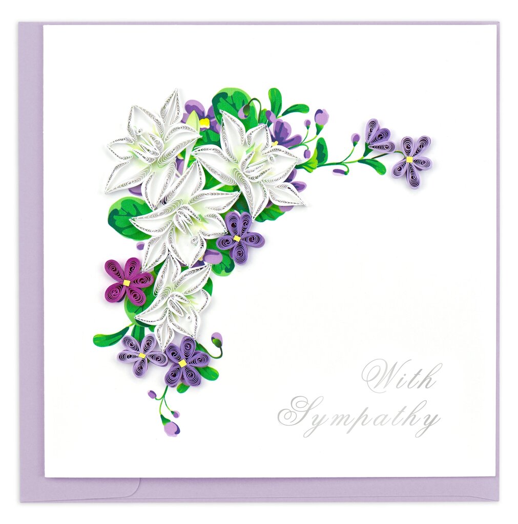 Flower Sympathy Quilling Card SO700