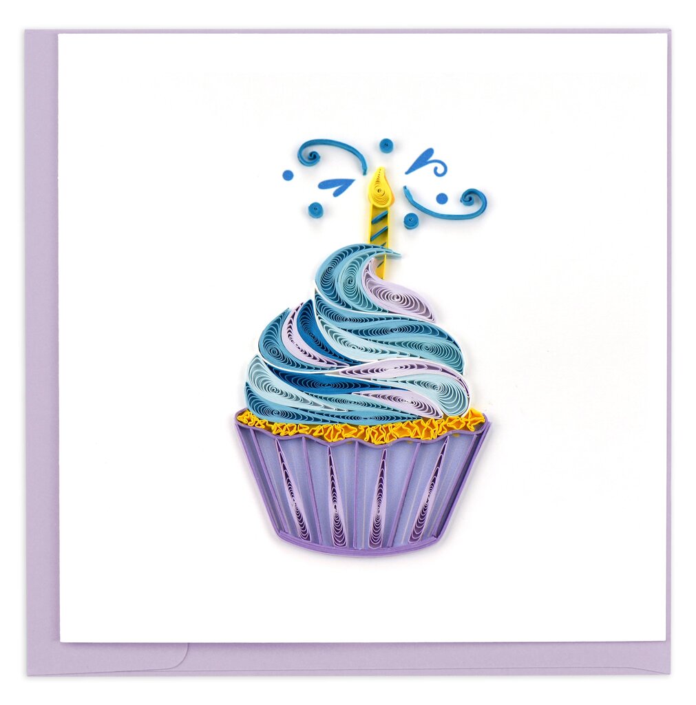 Cupcake and Candle Quilling Card BD162