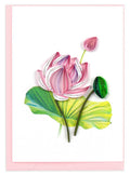 Pink Lotus Gift Enclosure Quilling Card GE551