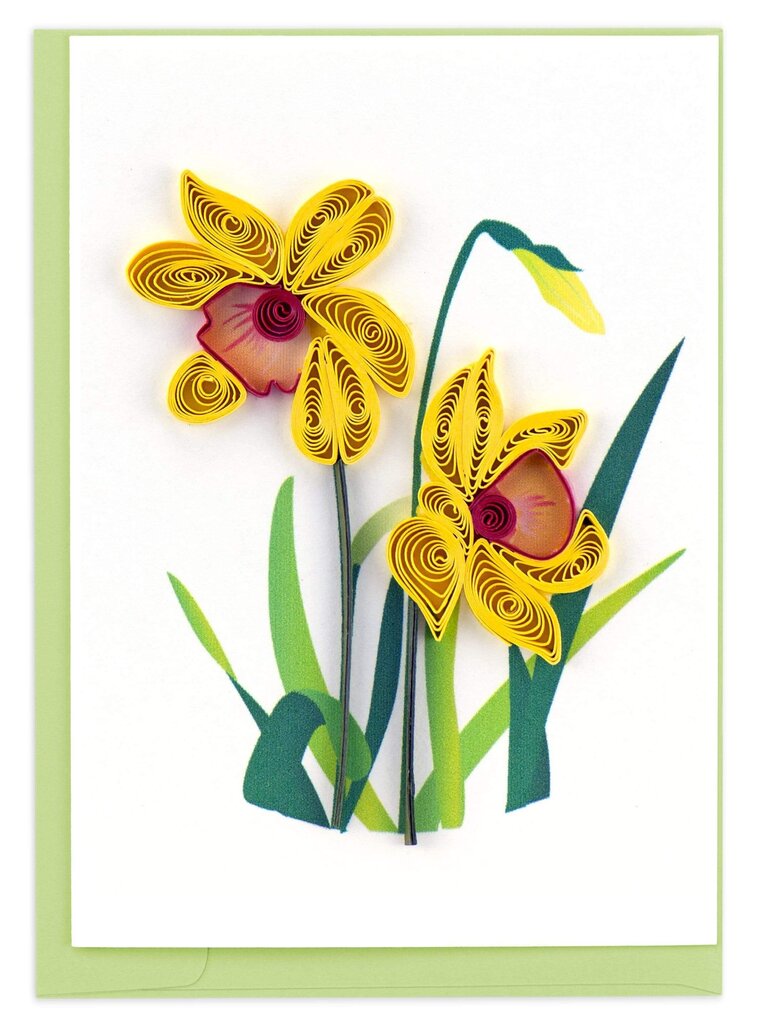 Daffodil Gift Enclosure Quilling Card GE505