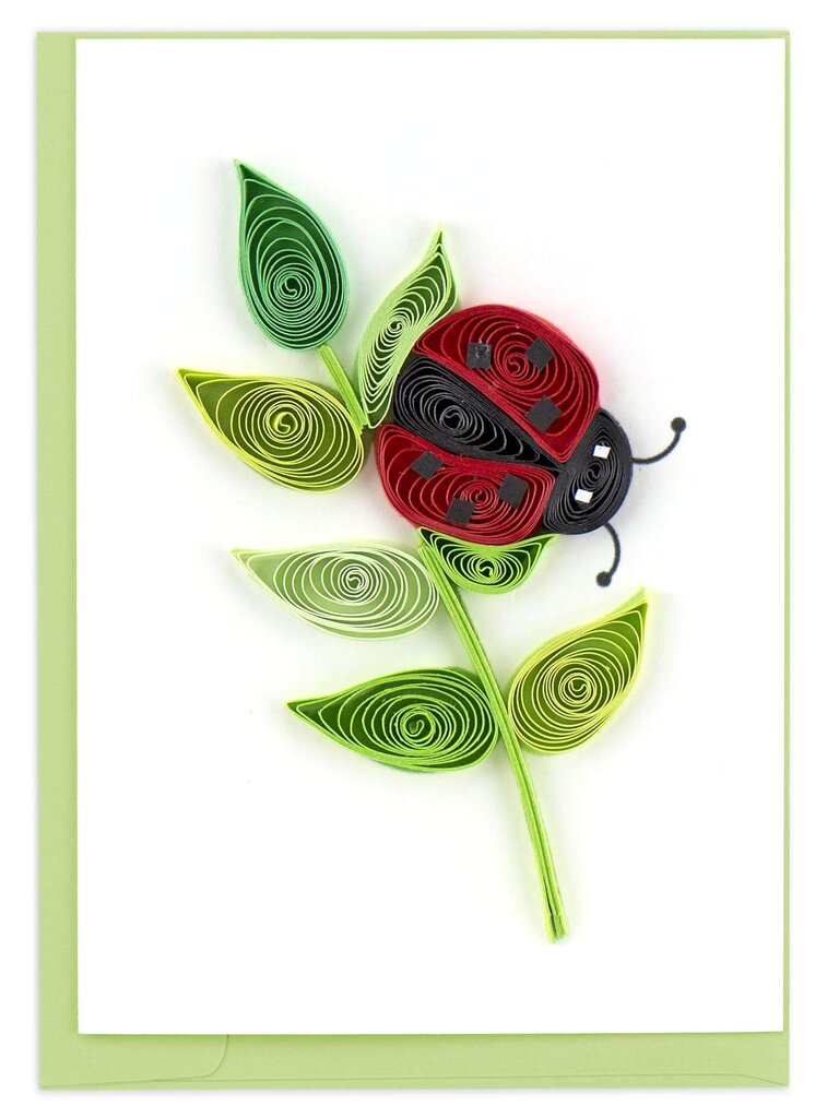 Ladybug Gift Enclosure Quilling Card GE510