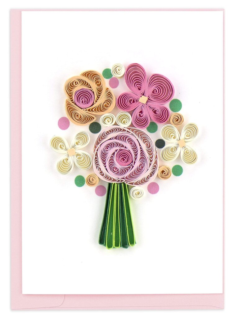 Flower Bouquet Gift Enclosure Quilling Card GE542