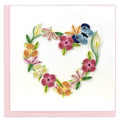 Floral Heart Wreath Quilling Card LV246