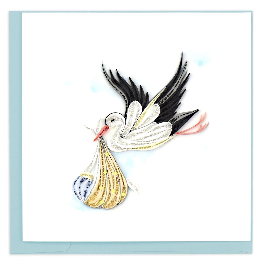 Special Delivery Stork Quilling Card CG819