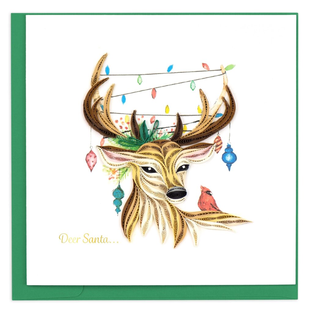 Deer Santa Quilling Card HD679