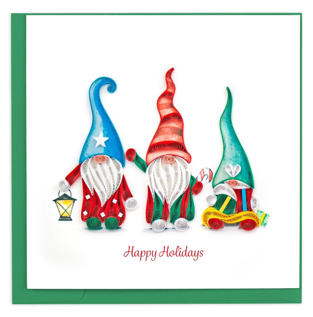 Holiday Gnomes Quilling Card HD690