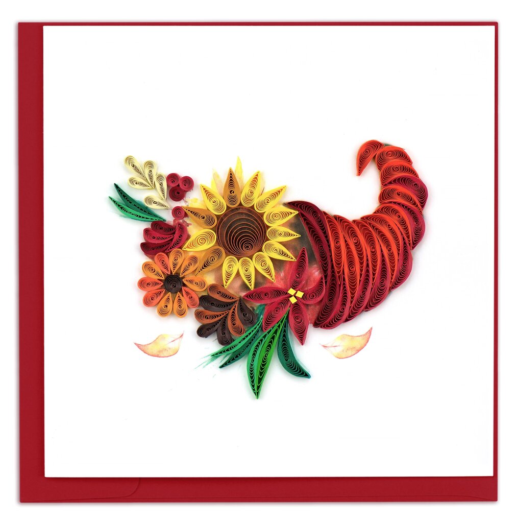 Floral Cornucopia Quilling Card (BL1202)