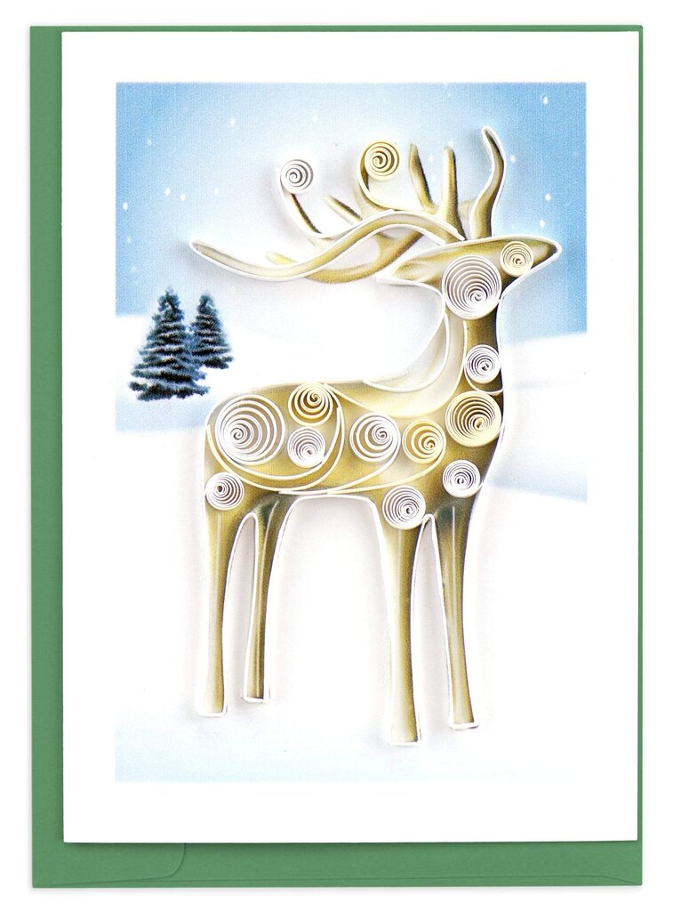 Reindeer Gift Enclosure Quilling Card GE547
