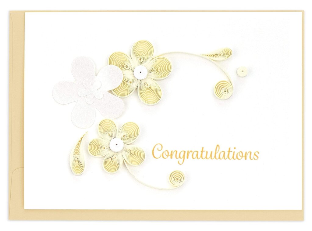 Floral Congrats Gift Enclosure Quilling Card GE575