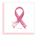 Breast Cancer Ribbon Quilling Card SO719