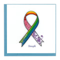 Rainbow Cancer Ribbon Quilling Card SO720