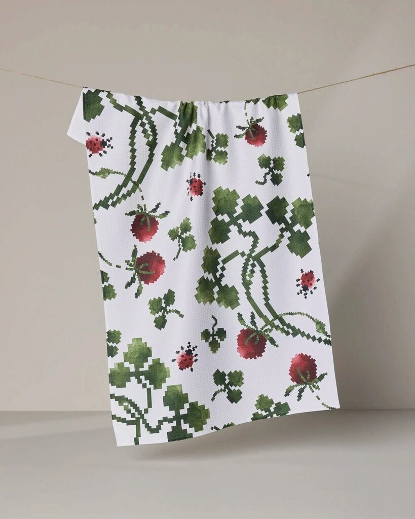 Ladybug Fields Geometry Tea Towel