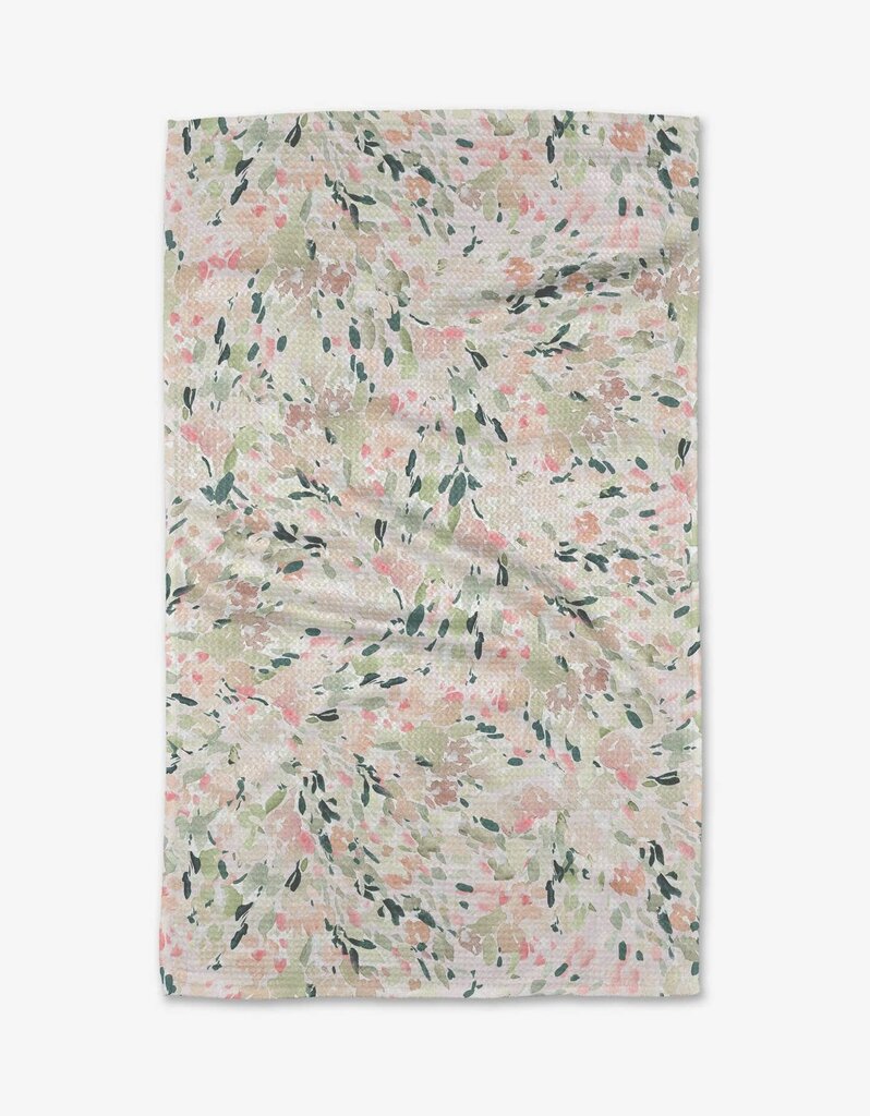 Blossoms Geometry Tea Towel