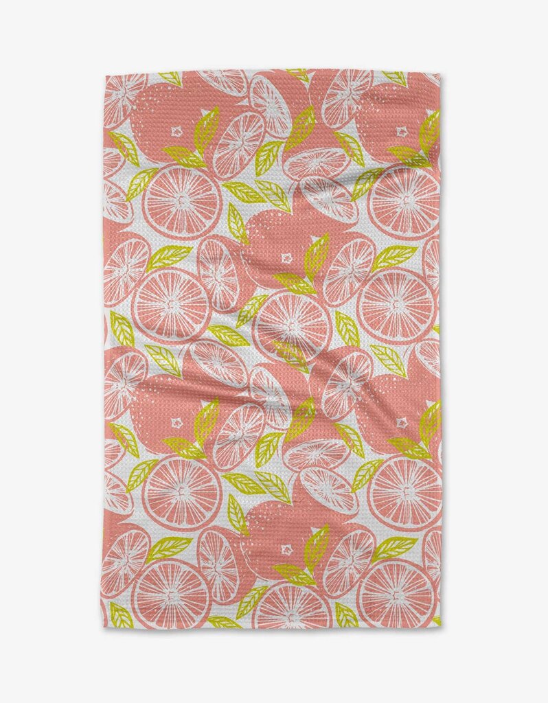 Grapefruits Geometry Tea Towel