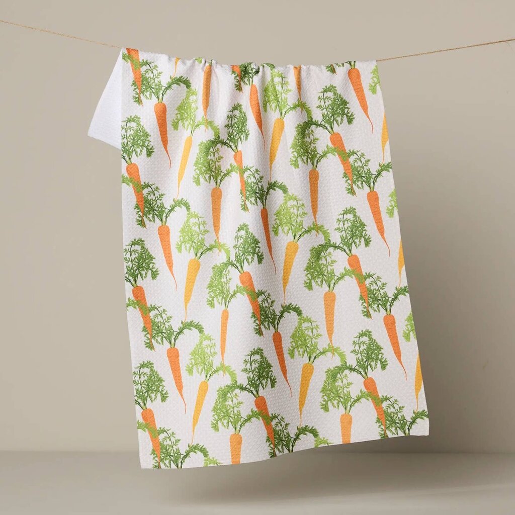 Happy Carrots Geometry Tea Towel
