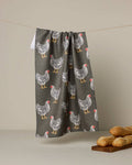 Hen House Geometry Tea Towel