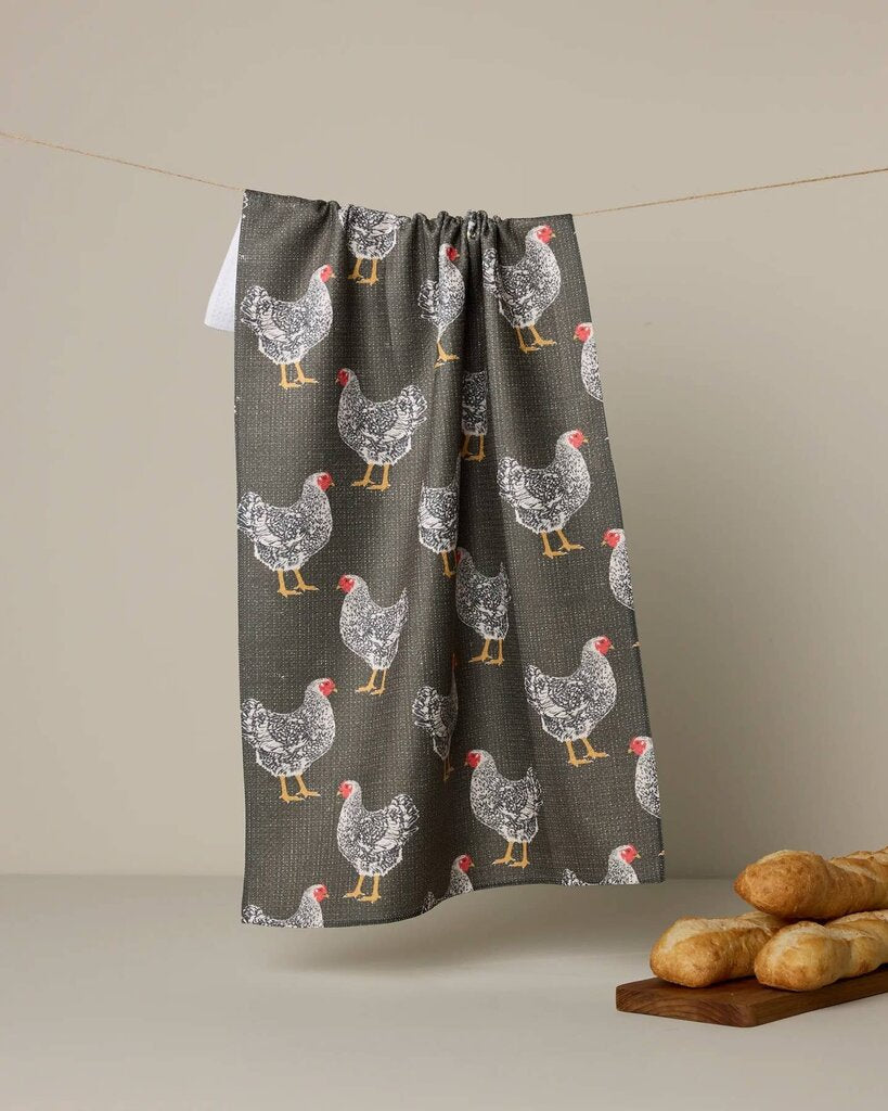 Hen House Geometry Tea Towel